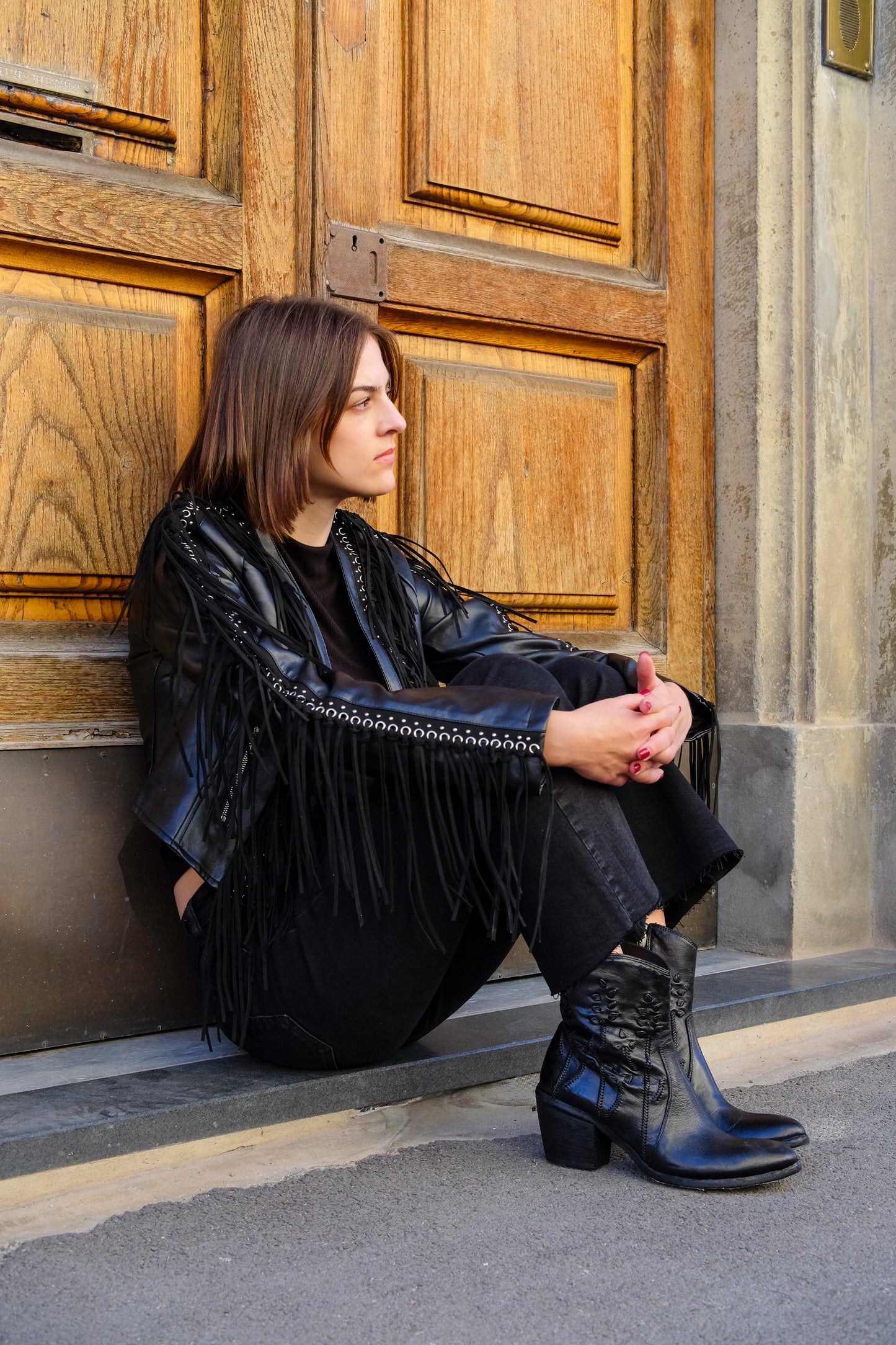 PORTOFINO Round Ankle Boot (Black)