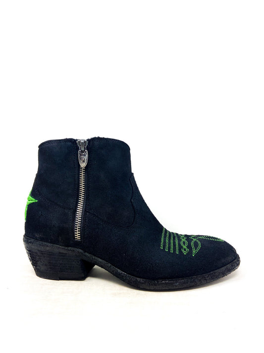 VAIL STAR Ankle Boot (Black & Green)
