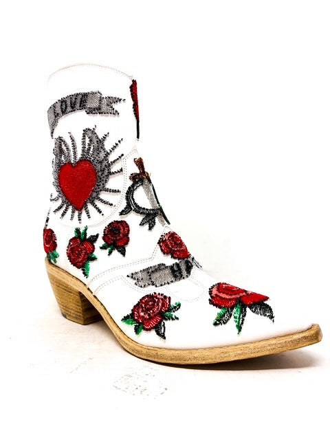 LOVE Ankle Boot (White)